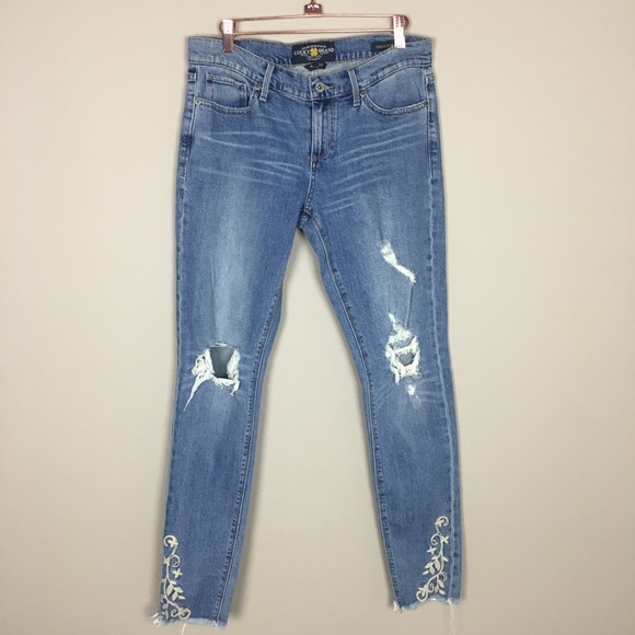 Lucky Brand Denim - Lucky Brand Charlie Skinny Jeans Raw Hem 6/28